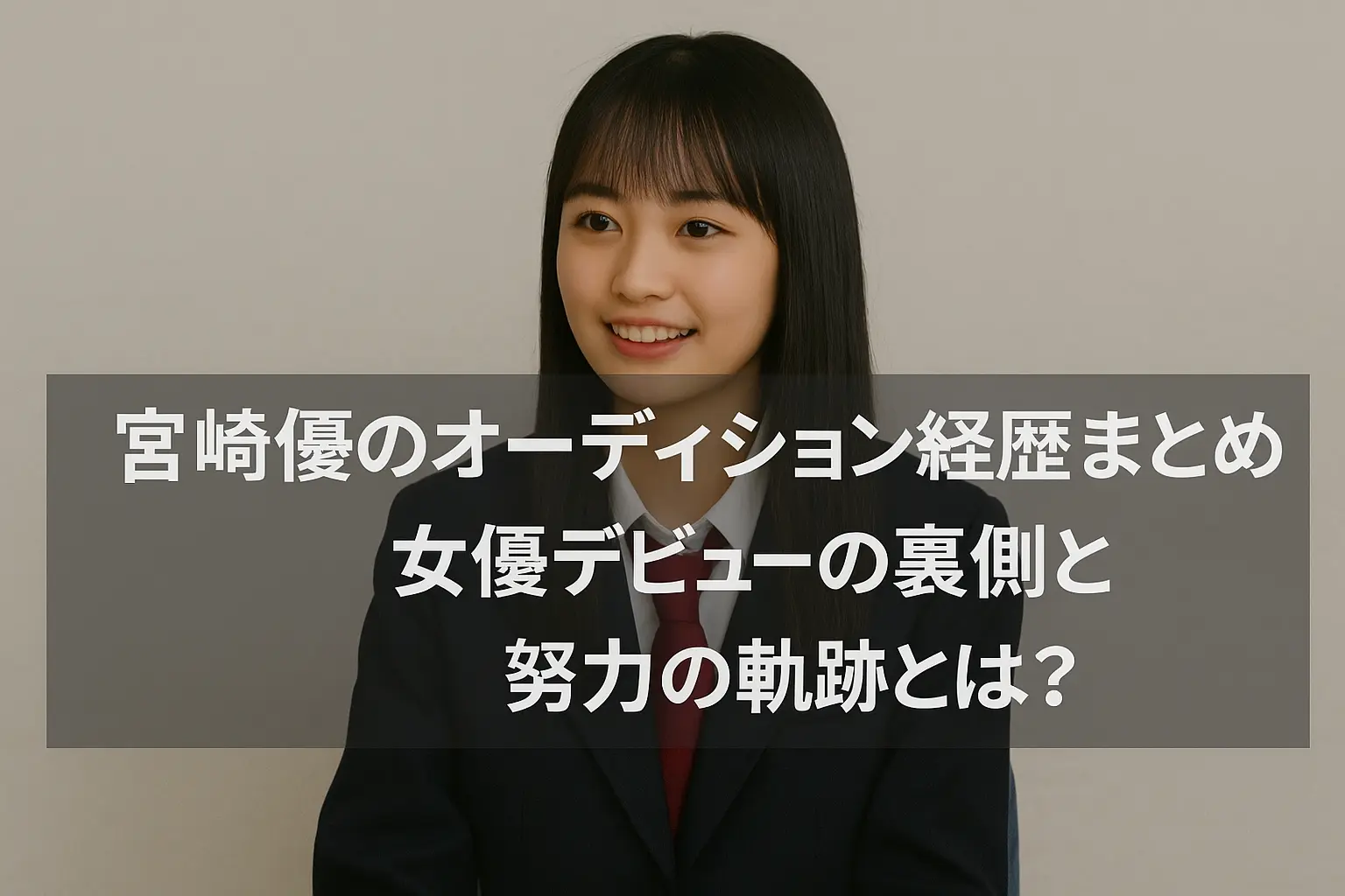 宮崎優の女優デビューまでのオーディション経歴や努力の過程を紹介するイメージ