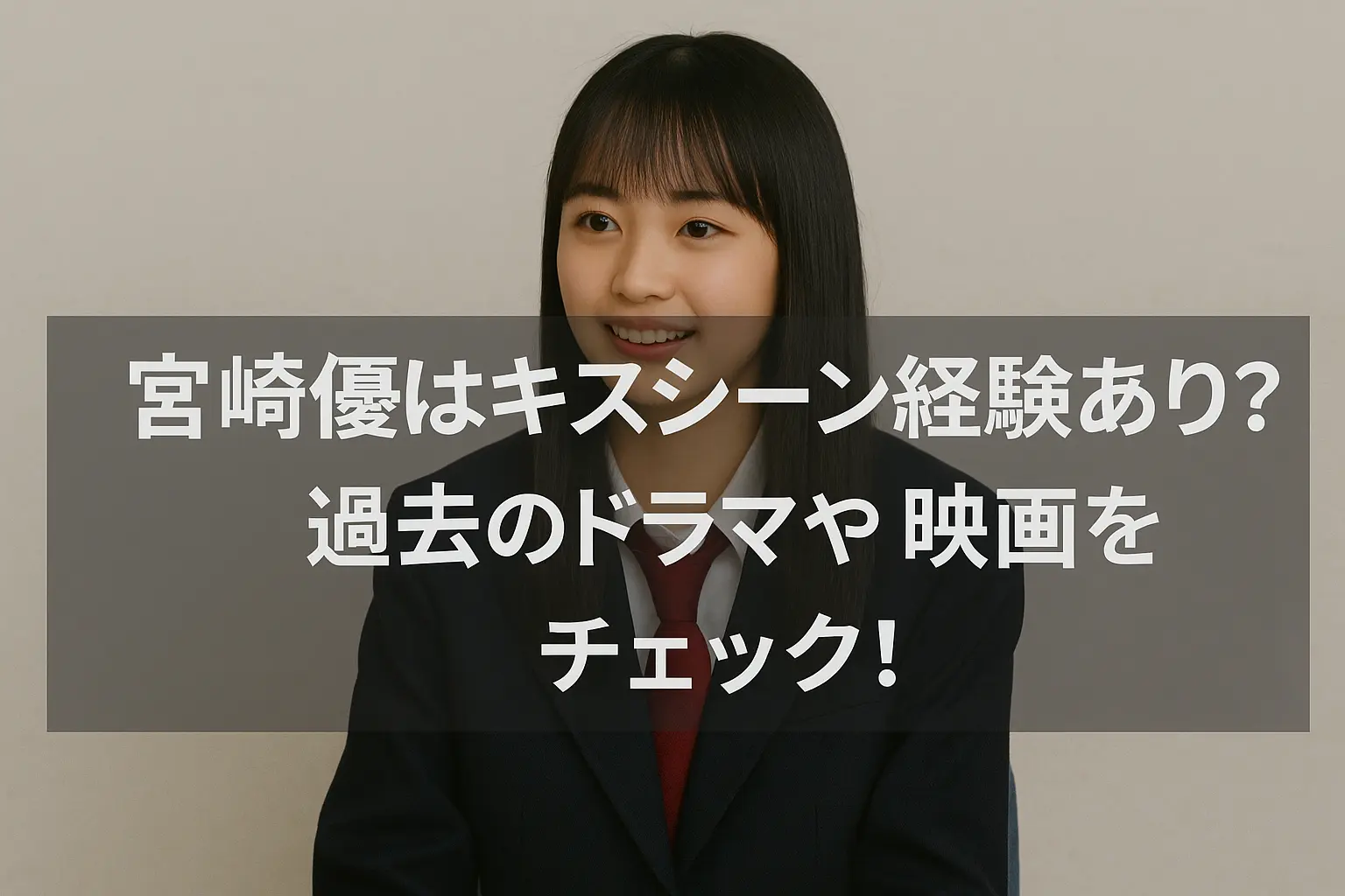 宮崎優のキスシーン経験を過去のドラマや映画から検証する中央テキスト入りのビジュアル